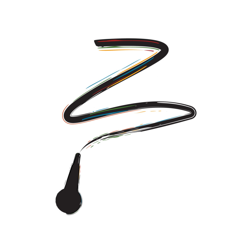 Zaya Music Logo Artistic Z Logo with microphone
